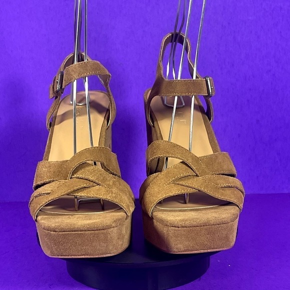 Splendid Women's Brown Suede Platform Piper Sandals Shoe Size 9-NEW - Picture 3 of 10